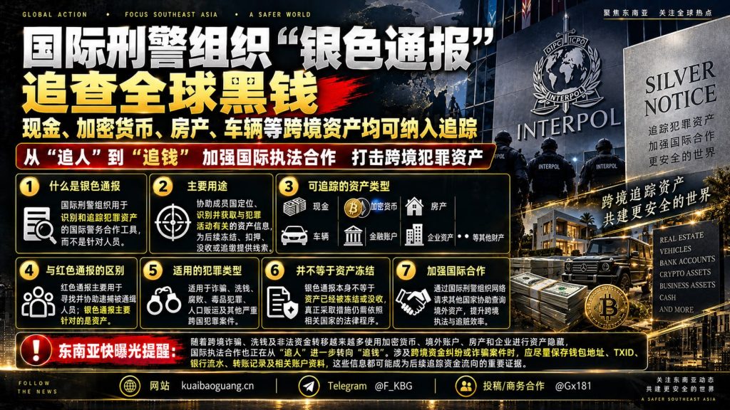 国际资讯｜国际刑警组织启用银色通报机制，重点追踪跨境隐藏犯罪资产