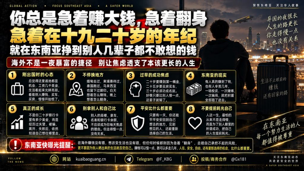 东南亚｜年轻华人在海外高压赚钱环境中的焦虑与抉择现实