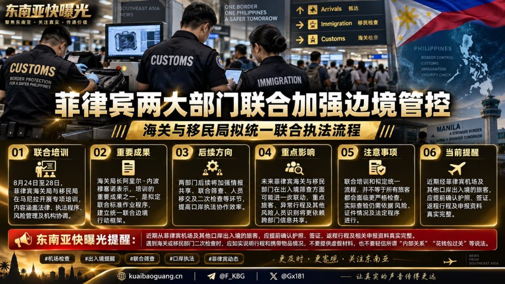 菲律宾｜海关与移民局联合培训制定统一边境执法流程