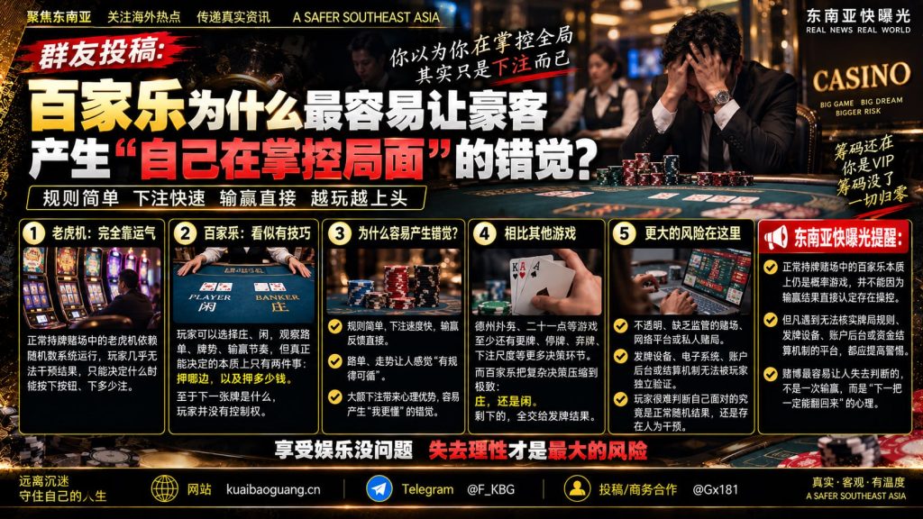 东南亚资讯｜赌场观察：百家乐为何最易让豪客产生掌控错觉