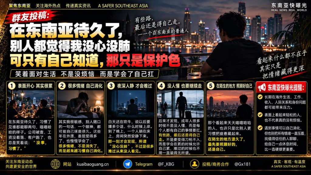 东南亚资讯｜海外华人漂泊生活真实写照：报喜不报忧背后的成年人压力