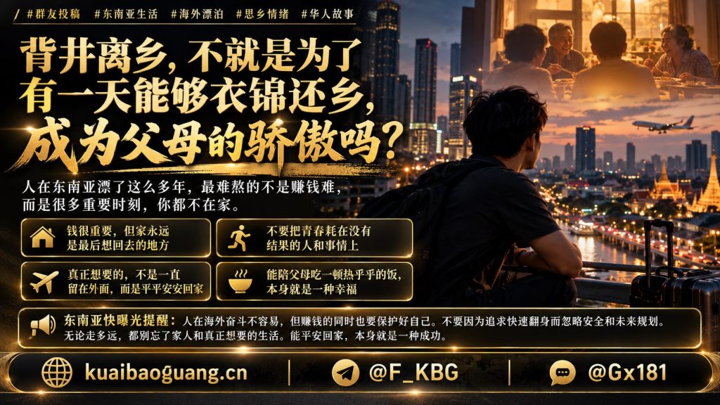 海外资讯｜海外华人分享东南亚漂泊真实心路历程，期盼平安回家