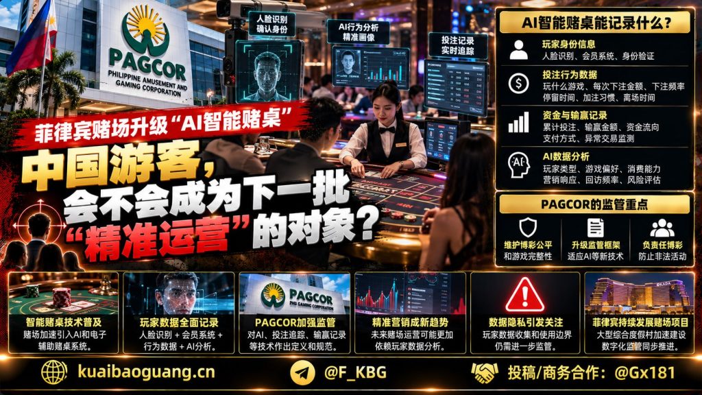 菲律宾｜PAGCOR公布AI智能赌桌监管升级加强监管
