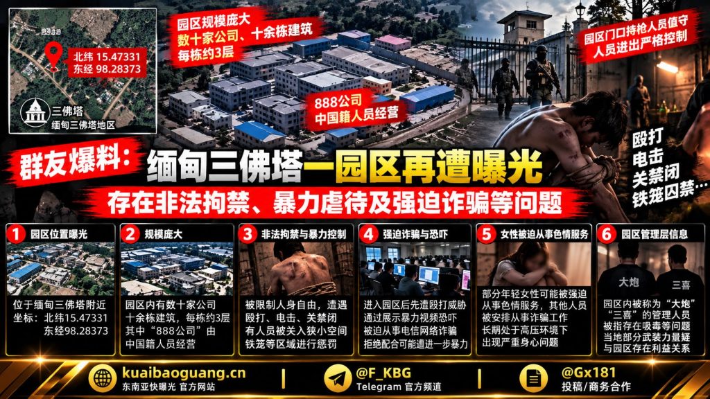 缅甸｜三佛塔园区涉嫌非法拘禁与强迫诈骗再曝严重违法行为