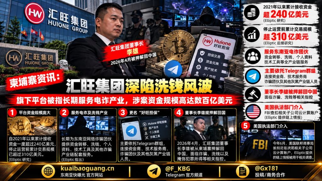 柬埔寨｜汇旺集团涉跨境电诈洗钱，资金规模逾百亿美元，被美国执法部门持续追查