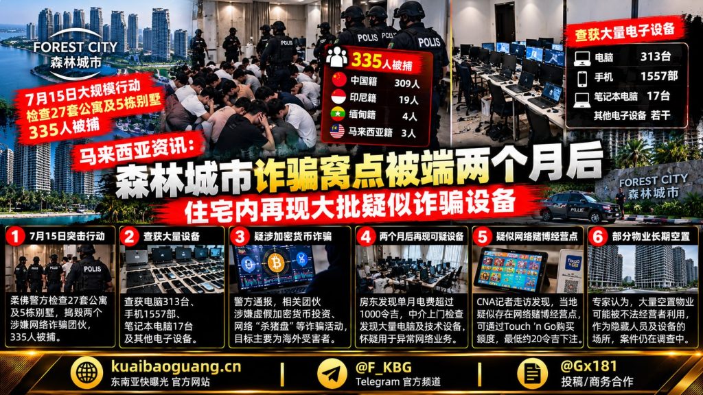 马来西亚资讯｜森林城市诈骗窝点被端两个月后，住宅内再现大批设备