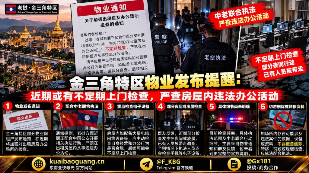 老挝资讯｜金三角特区发布通知称近期将加强对出租房检查