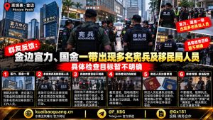 柬埔寨｜金边富力与国金路段宪兵、移民局人员进行现场检查