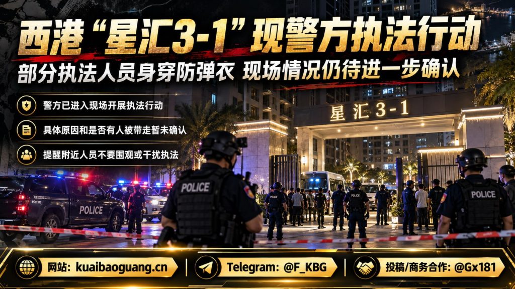柬埔寨资讯｜西港星汇3-1发生警方执法行动，部分人员穿防弹衣
