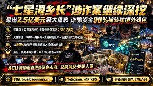 柬埔寨｜七星海乡长涉诈案牵出2.5亿美元加密货币洗钱网络及跨境转移