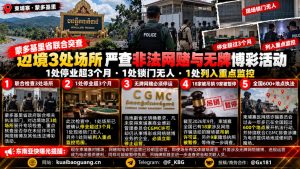 柬埔寨｜蒙多基里省突查边境非法网络赌博场所并责令停业