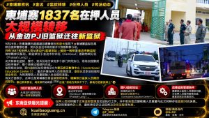 柬埔寨｜金边PJ监狱1837名在押人员大规模转移至新监狱
