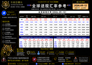 2026年9月12日东南亚汇率参考（人民币/USDT）