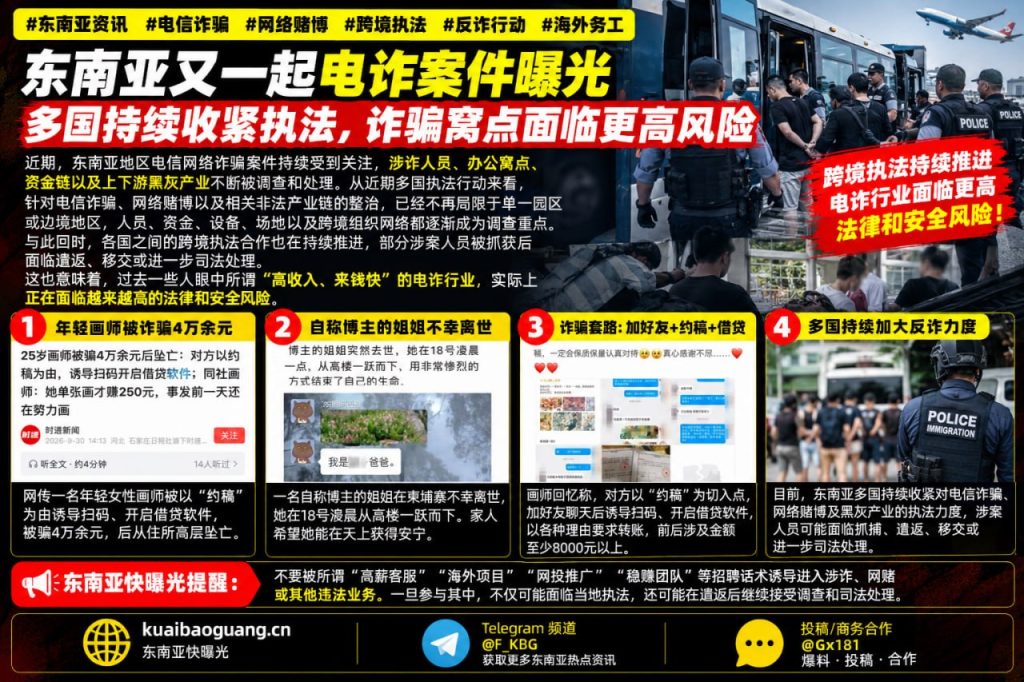 东南亚｜多国收紧执法 打击电信诈骗窝点风险显著上升跨境合作