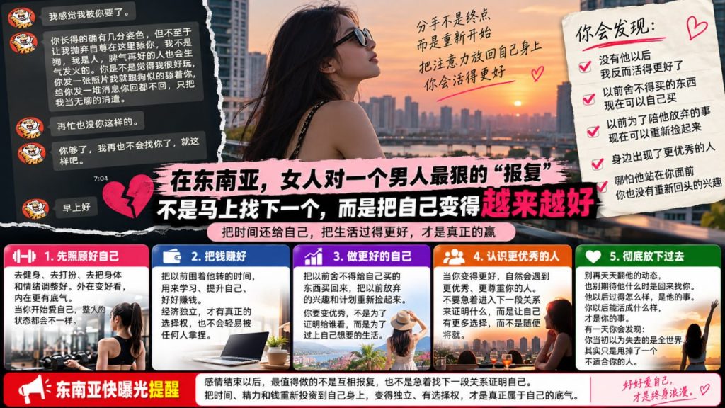 东南亚生活｜女性情感博主分享分手后自我提升与独立成长心得