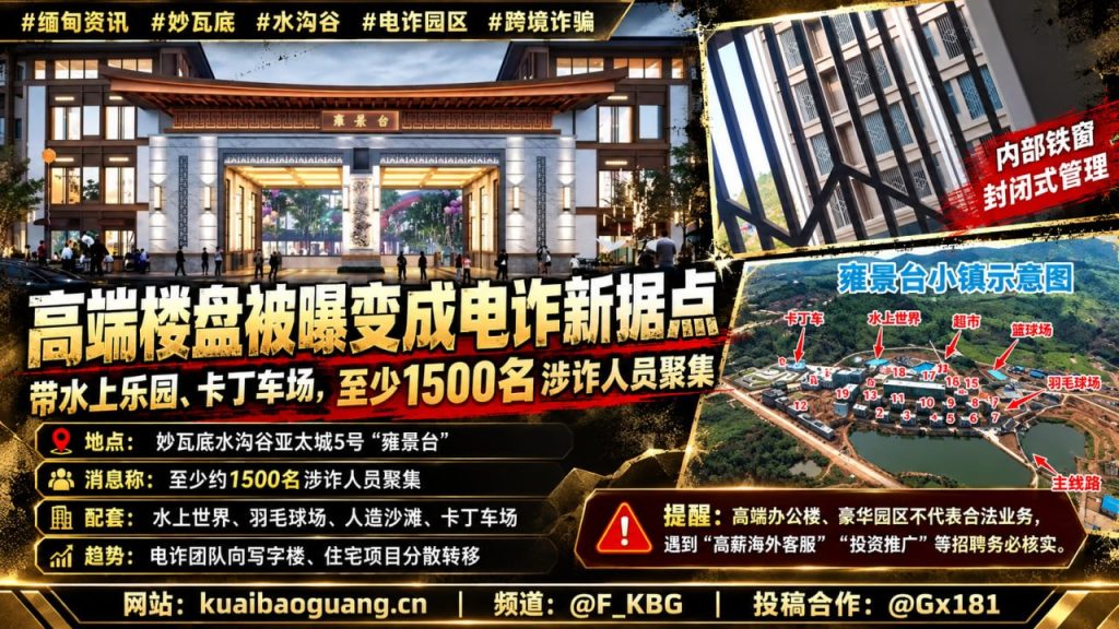 缅甸｜雍景台高端楼盘变电诈新据点，约1500人聚集