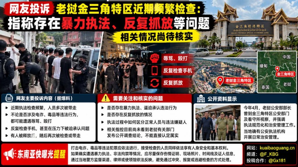老挝｜金三角经济特区执法检查频繁 引发暴力执法与反复抓放质疑