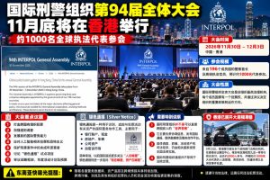香港资讯｜国际刑警组织第94届全体大会11月底将在香港举行