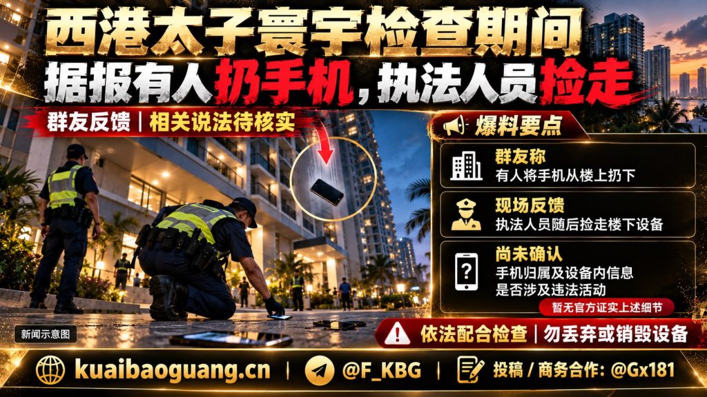 柬埔寨资讯｜西港太子寰宇突击检查，现场曝出手机高空抛下又被捡走