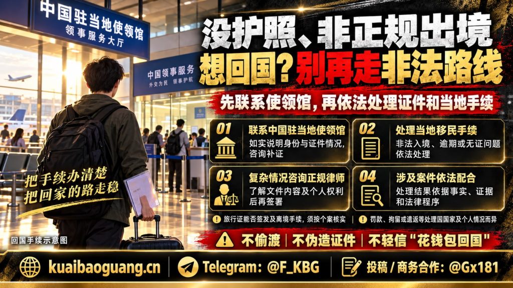 东南亚｜无护照华人勿走偷渡路线，领事建议依法办理回国证件
