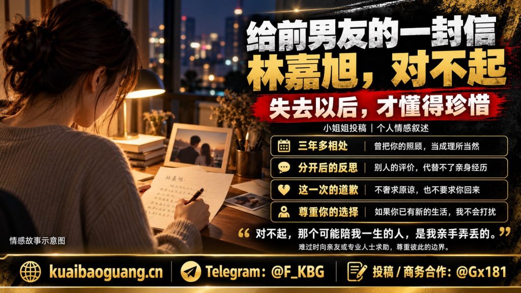 中国｜网友投稿情感信件：三年感情后悔与自省，诚挚道歉与成长