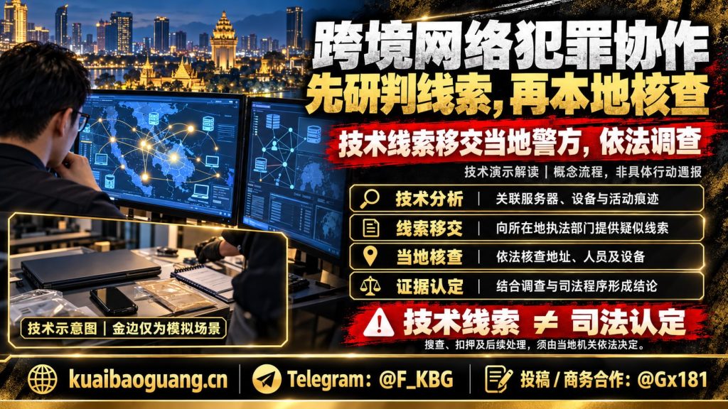 柬埔寨资讯｜网络安全技术演示图展示跨国执法协作流程