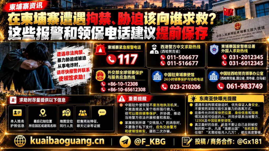 柬埔寨资讯｜在柬埔寨遭遇拘禁和胁迫时应该向谁求救