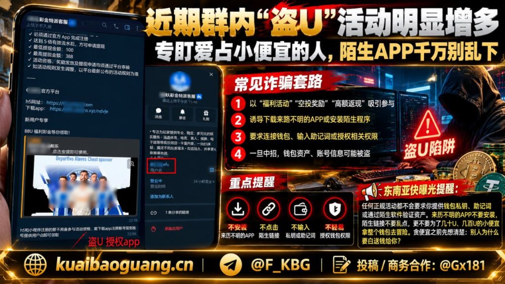 东南亚｜警惕盗U骗局，勿下载陌生APP导致钱包被盗