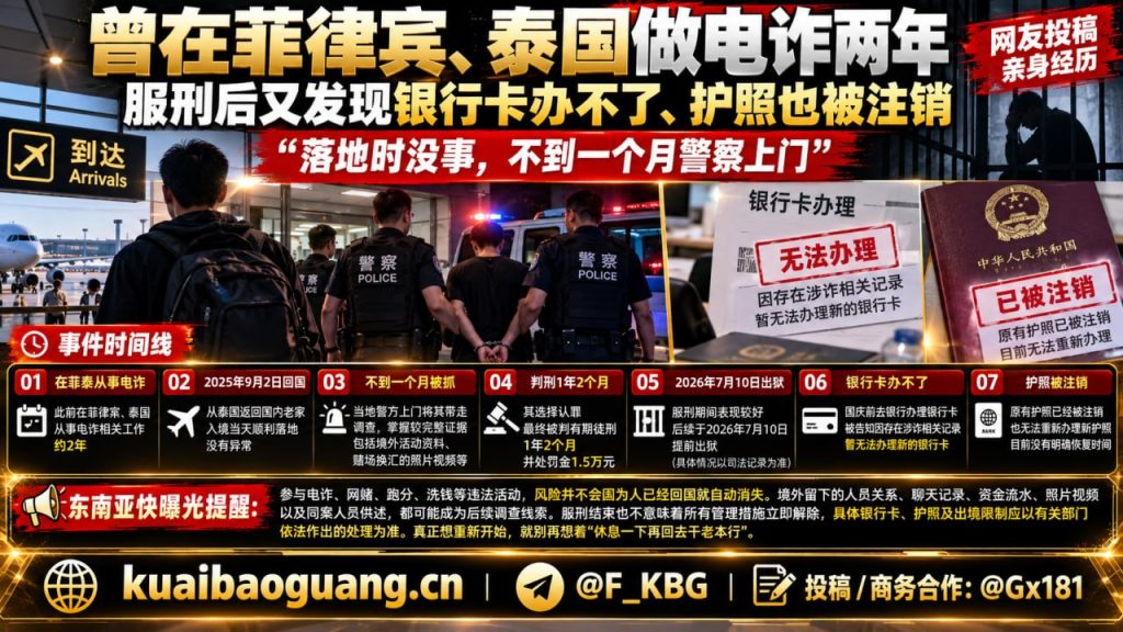 泰国返回资讯｜涉诈人员回国后一个月内被警方带走调查并判刑