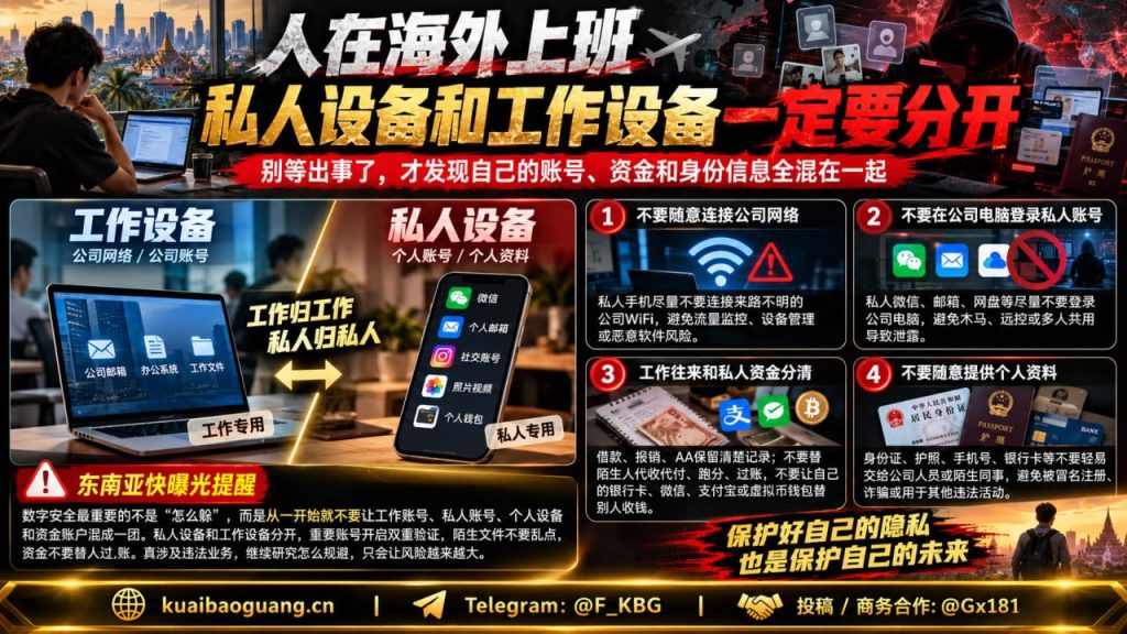 东南亚地区｜海外务工者警惕账号混用导致隐私泄露风险
