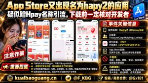 全球｜AppStore仿冒Hpay应用hapy2，警惕钱包风险