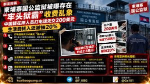 柬埔寨资讯｜国公监狱被曝存在牢头狱霸收费乱象，多名中国籍在押人员权益受影响