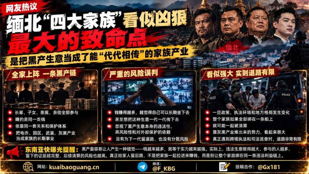 缅甸资讯｜网友剖析缅北黑产覆灭原因，警示切勿将犯罪利益代代相传