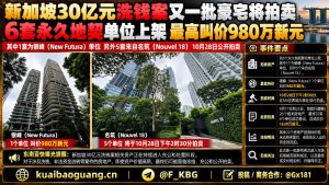 新加坡｜30亿元洗钱案相关豪宅再度拍卖六套最高价980万新元