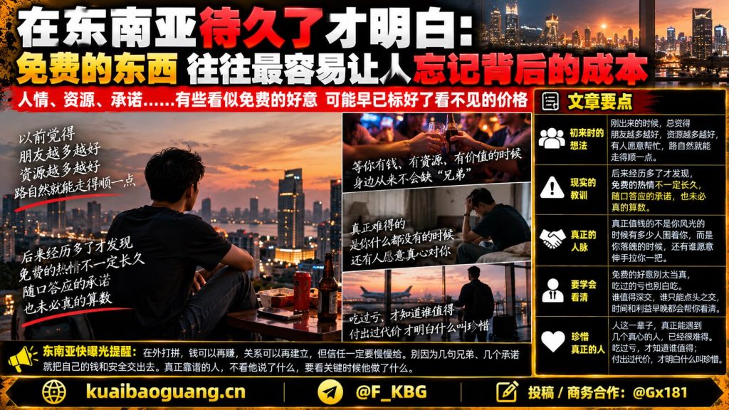 东南亚｜免费热情背后隐藏的代价与信任危机警示——在海外打拼的真实教训
