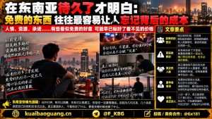 东南亚｜免费热情背后隐藏的代价与信任危机警示——在海外打拼的真实教训