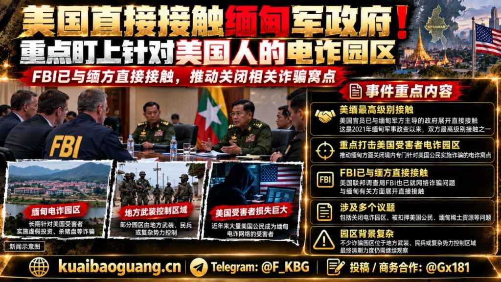 缅甸资讯｜FBI直接对接缅军政府，施压清剿针对美国人的电诈园区