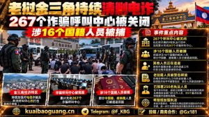 老挝｜金三角经济特区关闭267个诈骗呼叫中心并捕获多国嫌疑人