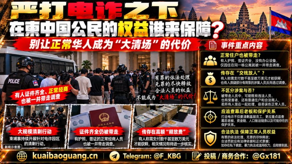 柬埔寨资讯｜柬埔寨严打电诈行动持续，在柬中国公民呼吁保障合法权益
