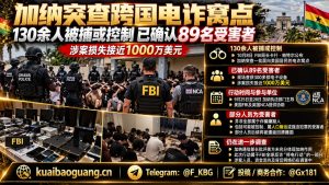 加纳资讯｜跨国电诈窝点遭突查，130余人被捕或控制并查获电子设备