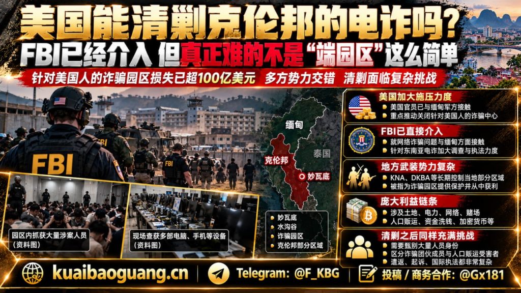 缅甸资讯｜FBI介入克伦邦电诈围剿，妙瓦底园区面临跨境执法压力