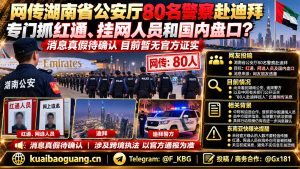 阿联酋｜湖南警方疑似80人赴迪拜抓捕红通及网逃人员