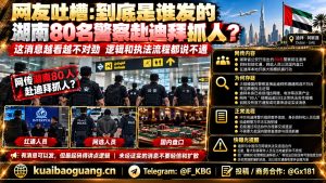 迪拜资讯｜网传湖南八十名警察赴迪拜抓人，真实逻辑引发华人质疑