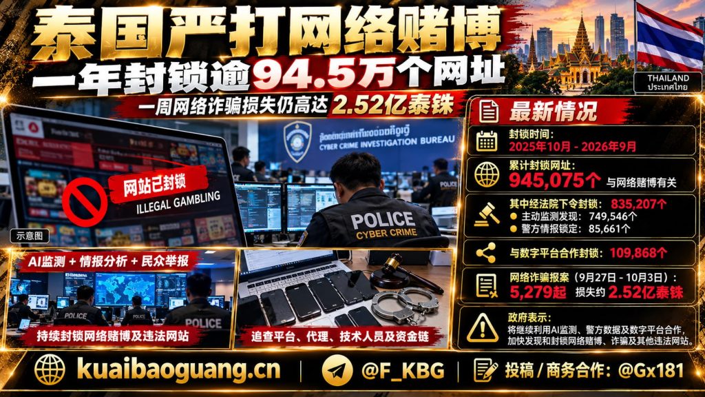 泰国资讯｜泰国政府一年封锁逾94万个网址，网络诈骗损失仍高