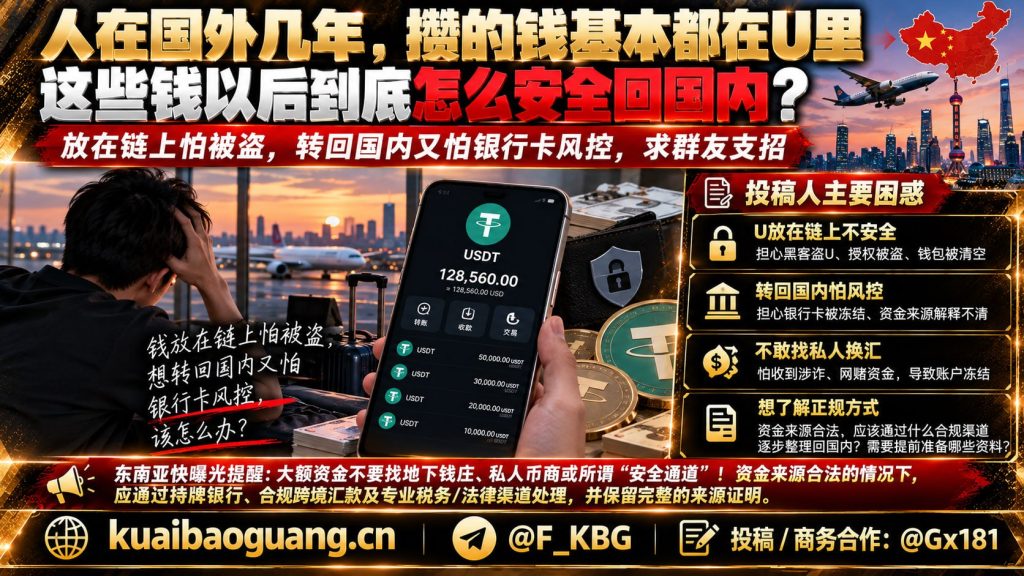 海外华人｜USDT资产安全回国途径与防盗操作指南